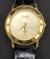 Vintage Time Watch Leather Band - Face 1.15" Diameter 8.75" Long Made in Japan