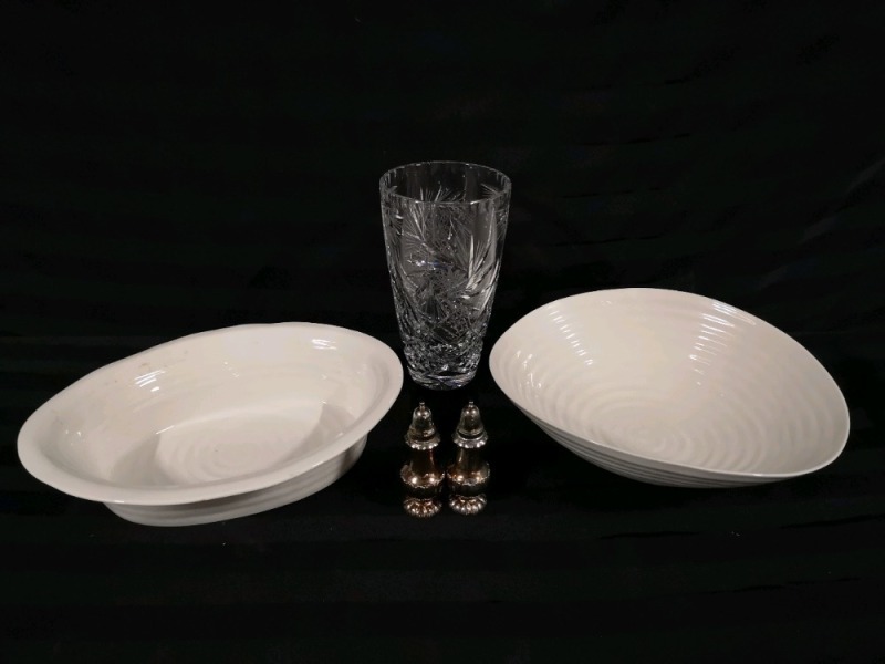 Vintage Pinwheel Crystal Vase +