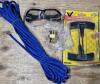 New Handy Person Lot - Rope, Safety Glasses, Paint Rollers + - 3