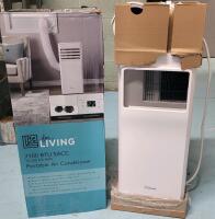 For Living 7100 BTU SACC Digital Portable Air Conditioner wRemote Control, 2-Speed, White . Retail New $420 . Missing Front Direction Fan Cover . Tested Working