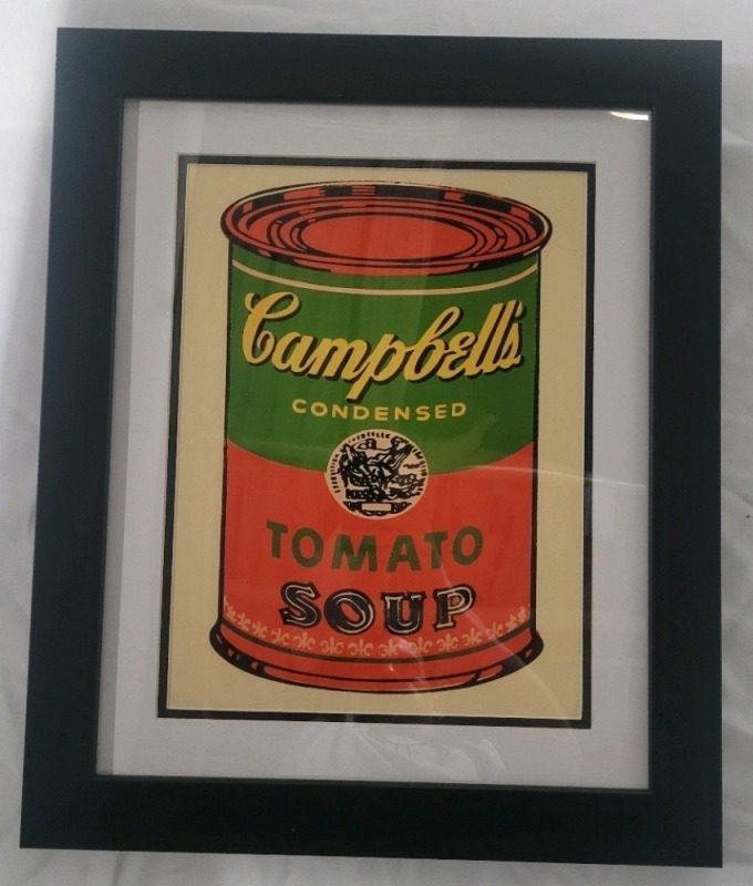 Andy Warhol ' Campbell"s Soup Can (green & red) ' Framed Art Print - New