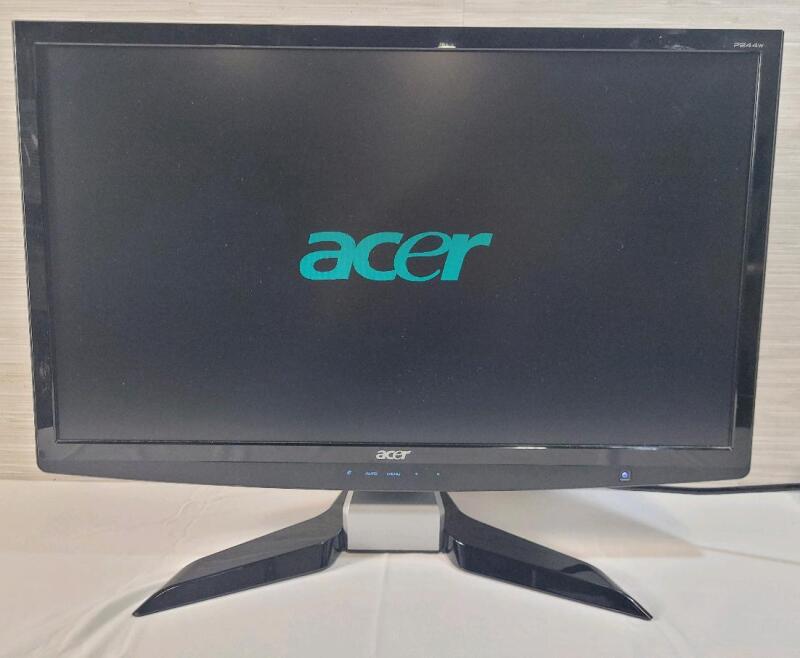 ACER 24" Widescreen LCD Monitor w/75KHz Refresh Rate . One (1) VGA Input & One (1) DVI-D input . Model # P244W . Tested Working