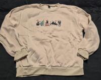 New Sz Large Women's Cat Christmas Sweatshirt