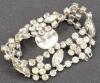 Goregous Stamped Sterling Rhinestone Bracelet 6.15" Long with Safety Chain - 3