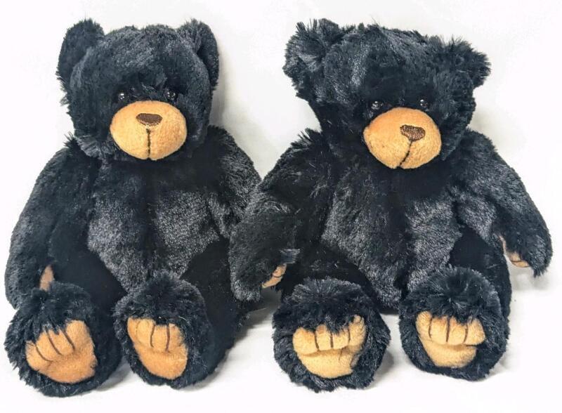 2 New ARTISTIC TOY 9" Peter the Black Bear Plush Toys - Super Soft!
