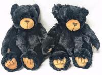 2 New ARTISTIC TOY 9" Peter the Black Bear Plush Toys - Super Soft!