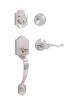 As New Garrison Imperial Grip Handle Set & Deadbolt Door Lock Set with Queen Lever, Satin Nickel, Retail's for $119.99