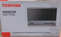 As New in Box Toshiba ML3-EM16PAI(SS)/CA Countertop Microwave with Smart Sensor Cooking, 1200W, 1.6-cu.ft, Black, Retail's for $289.99