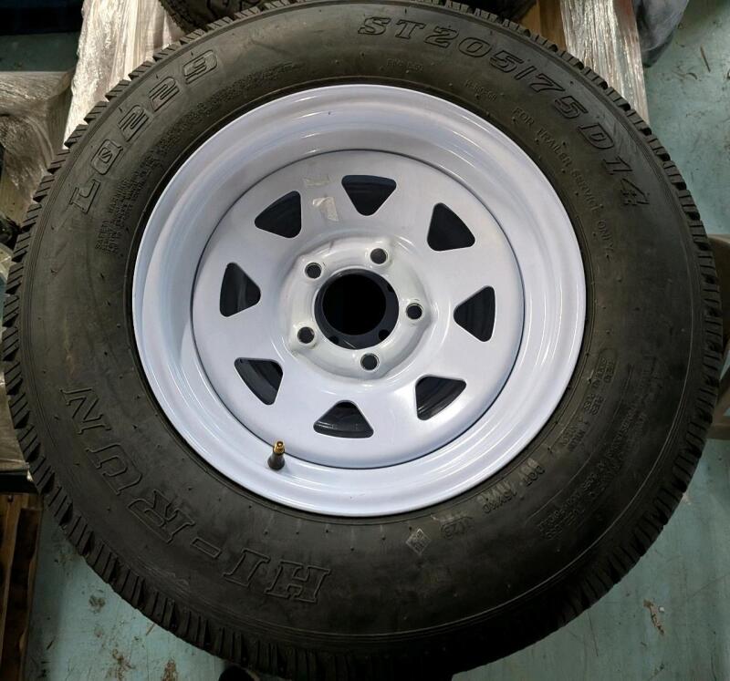 New Hi-Run Sutong Trailer Tire Assembly, ST205/75D14-C5. Retails $220