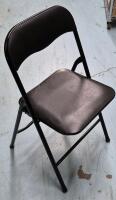As New For Living Portable Vinyl Upholstered & Padded Metal Folding Chair - Retails for $19.99 * Dent on Chair Support Leg*