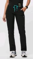 New Sz M Women's FIGS High Waisted Yola Freex Lined Scrub Pants Retails for $68 Black