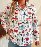 New Size 3XL Women's Button Up Shirt.