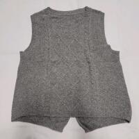 New - Women's Size Large Gray Cable-Knit Sweater Vest.