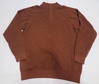 New - Men's Size Large Manfinity Quarter Zipper Turtle Neck Sweater , Brown