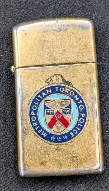 Vintage(1992) Toronto Metropolitan Police Zippo Lighter. Both Parts Made in Niagara Falls Ontario