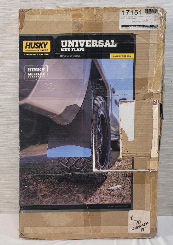New - Husky Liners 14" Wide Front / Rear Universal Mud Flaps - Pair .