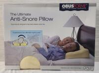 New - Obusforme Anti-Snore Pillow , Measures 19"&times;13.5" .