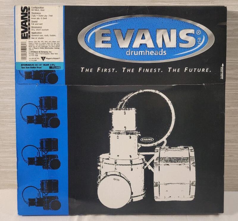 New - Evans Hydraulic Oil 14" 2-Ply Tom Tom Batter Head Drumhead , TT14HB