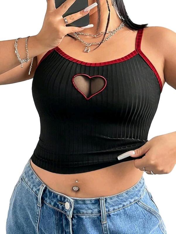 New Women's 2xl Crop Top with Chest Window.