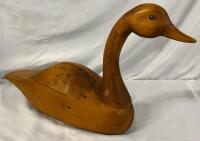 Vintage Large Decorative Wooden Duck, 22.5&rdquo; Tail-to-Beak, 12&rdquo; Tall