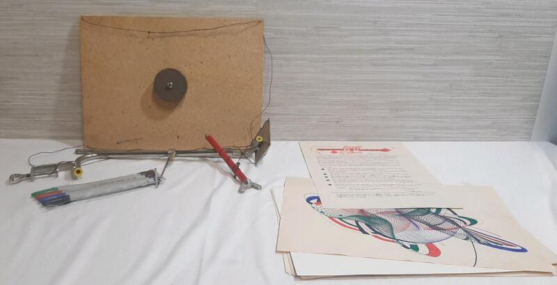 Vintage Swing-o-Graph Set | Includes Original Info Sheet, Papers & Markers