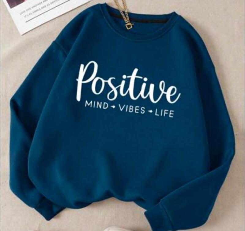 New Size XL Women's "Positive Mind Vibes Life" Sweater.