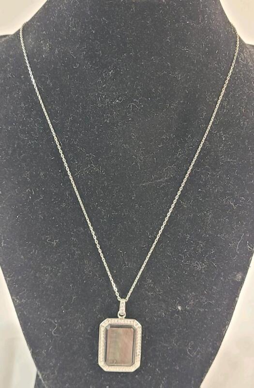 Sterling Silver 925 Chain & Pendant . Chain measures 17 &frac34;" Long.