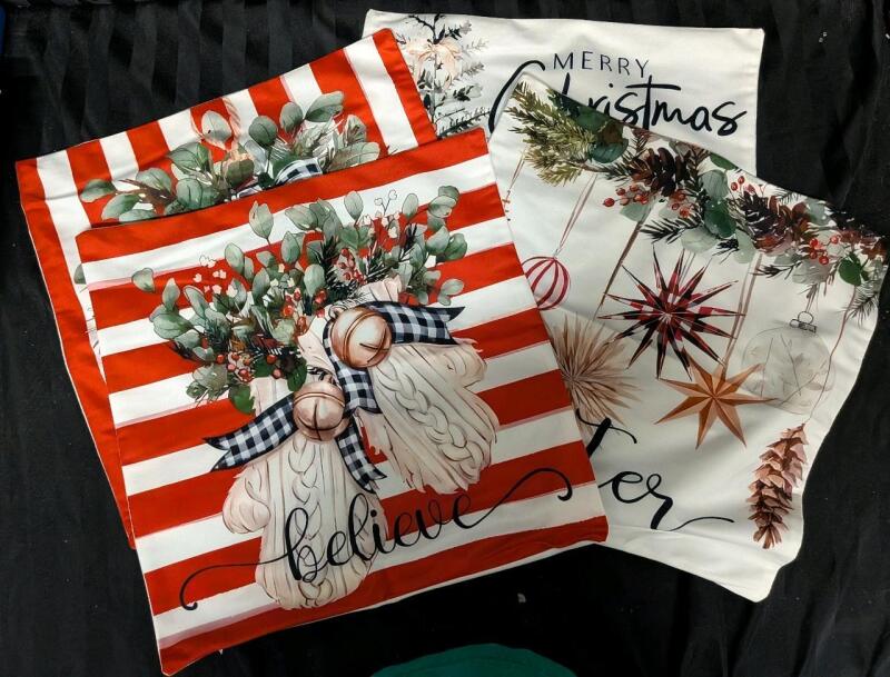 4 Throw Pillow Pillow Cases. 17" by 18"
