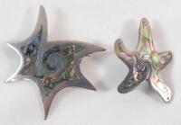 Two (2) Mexico Silver Brooches . See Photos for size