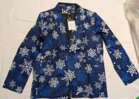 New XL Mens Wosholic Snowflake Suit Jacket.