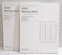 2 New Packs of Baseline 3000pc Mailing Labels
