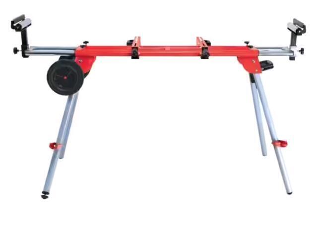 New - BENCHMARK Mitre Saw Stand w/Wheels . Height adjustable from 34.3" to 38.2", length extendable from 46.5" to 78" .
