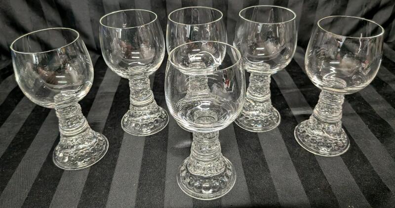 Appear to Be 6 Rosenthal Baccus Wine Glasses. 5.5" Tall.