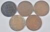 1882 - 1935 Canadian Large & Small One Cent Pennies . Large : 1882 , 1916 , 1917 , 1918 , 1920 . Small : 1920 , 1929 , 1932 , 1933 , 1935 . - 2