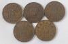 1882 - 1935 Canadian Large & Small One Cent Pennies . Large : 1882 , 1916 , 1917 , 1918 , 1920 . Small : 1920 , 1929 , 1932 , 1933 , 1935 . - 3