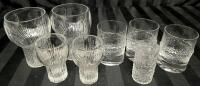 Vintage MCM Drinking Glasses. Appears to Be 4 Oberglass (2 highball, 2 shot glasses) 3 Littalla Niva Glasses and 1 Littala Hopla Shot Glass.