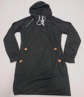 New - Women's Size Large Turtle Neck Long Sleeve Hooded Dress / Long Sweatshirt Pullover with Pockets