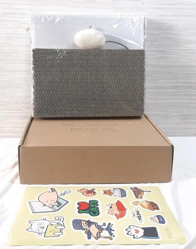 New Nossa Cat Cardboard Laptop Toy with Toy Mouse