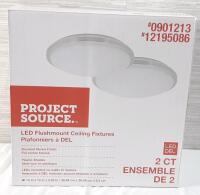 As New in Box Project Source LED Flushmount Ceiling Fixtures (1 Included)