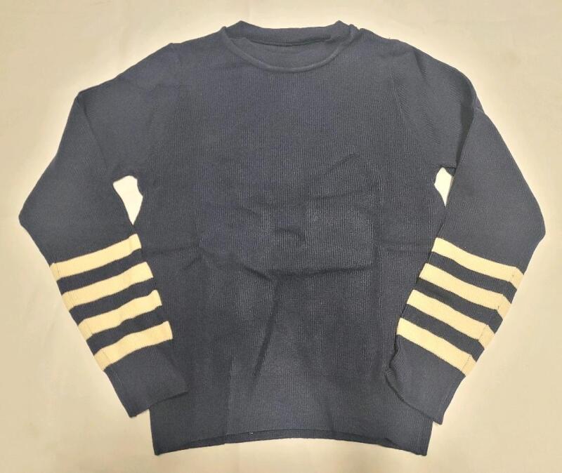 New - Women's Size Large Shein Navy Blue w/White Strips Sweater .