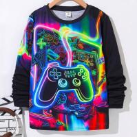 New Kids Size 8Y Neon Gamer Shirt