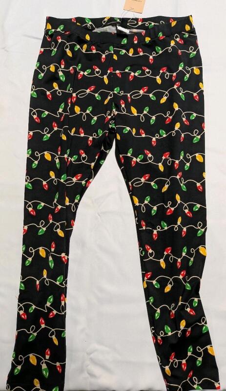 New Size 14-16 Womens Bloomchic Festive Leggings.