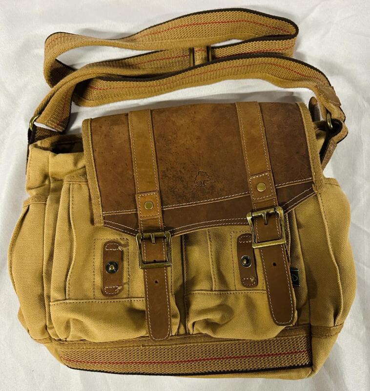 The Same Direction TSD Turtle Ridge 4-Pocket Canvas and Leather Messenger Bag