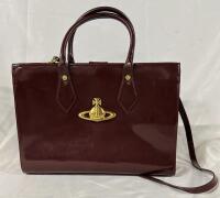 Vivienne Westwood Patent Leather Bag with Magnetic Snap, 14&rdquo; x 10&rdquo; x 4&rdquo;