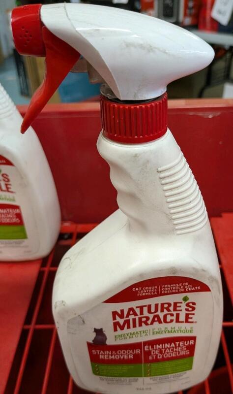 5 New Nature's Miracle Stain and Odor Remover. 946 Ml. Retails for $18 each. ($72)