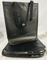 10 New Lululemon Black Branded Reusable Bags with Button Top, 17&rdquo; x 14&rdquo; x 6&rdquo;