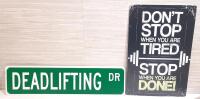 2 New Fitness Metal Signs