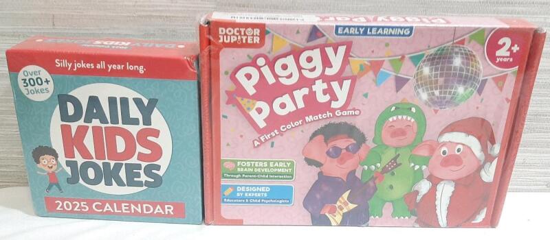 New Daily Kids Jokes 2025 Calendar & Piggy Party Game