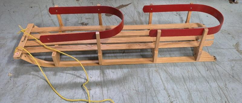 Streamridge Wooden Double Seater Sled 54" L x 14.5" W x 10.5" H