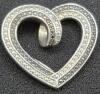 Heart Pendant Stamped 925 0.75"